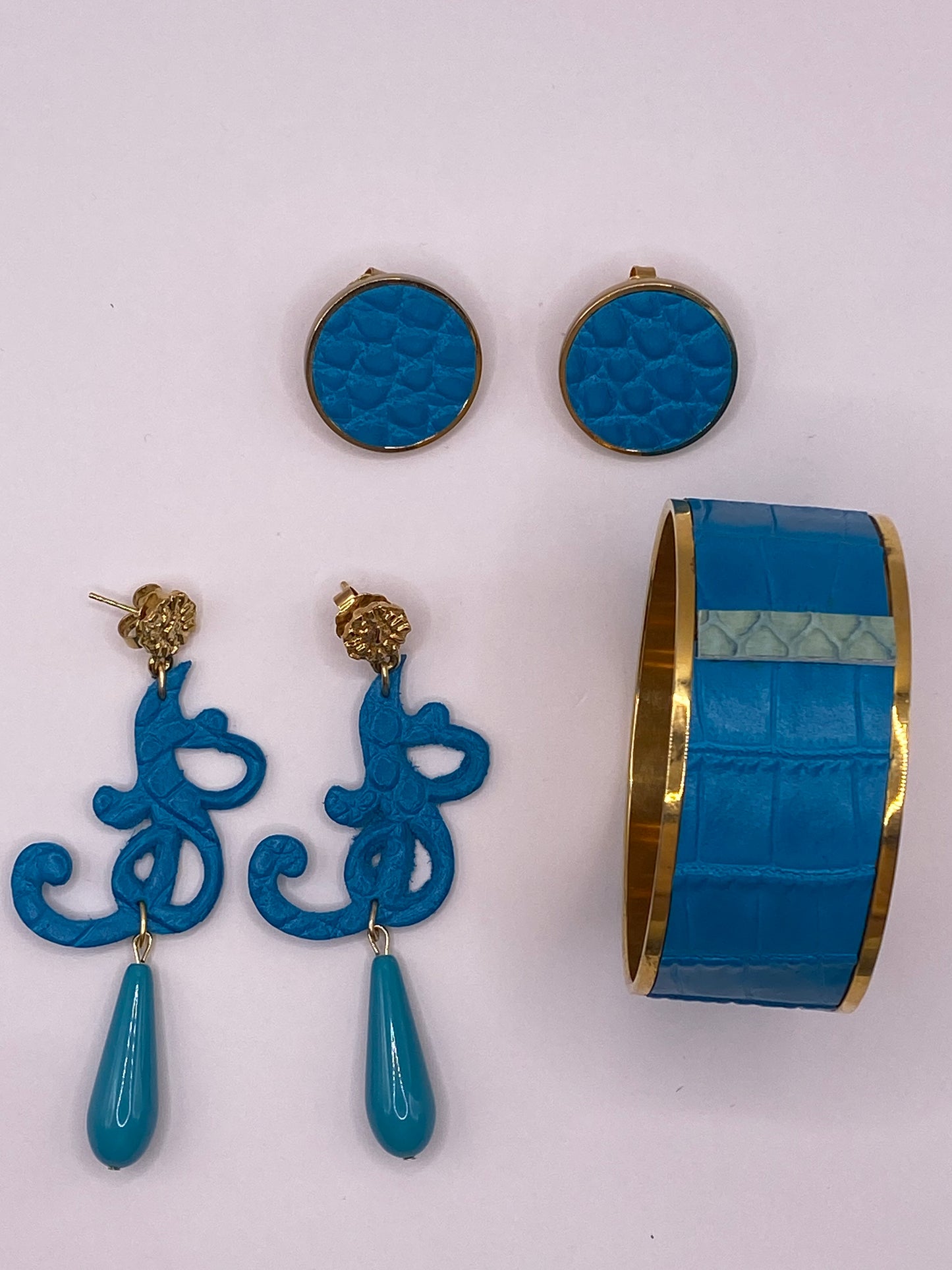 Bracciale ottone donna rivestito in pelle - collezione Bergamo