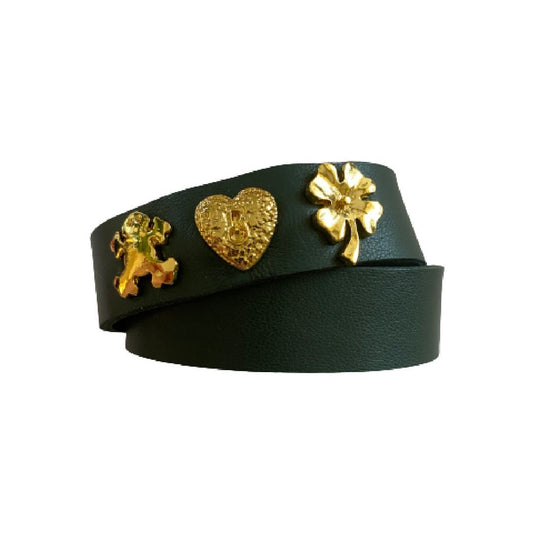 Bracciale portafortuna pelle verde